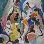 Quinteto D’ Elas,
acrílica sobre tela,
110 x 90 cm, 1999 / 2000.
Coleção Gerson Rebane.