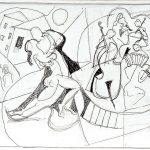 Tango, esferográfica sobre papel, 24,5 x 35 cm, 2005.
Coleção Particular.